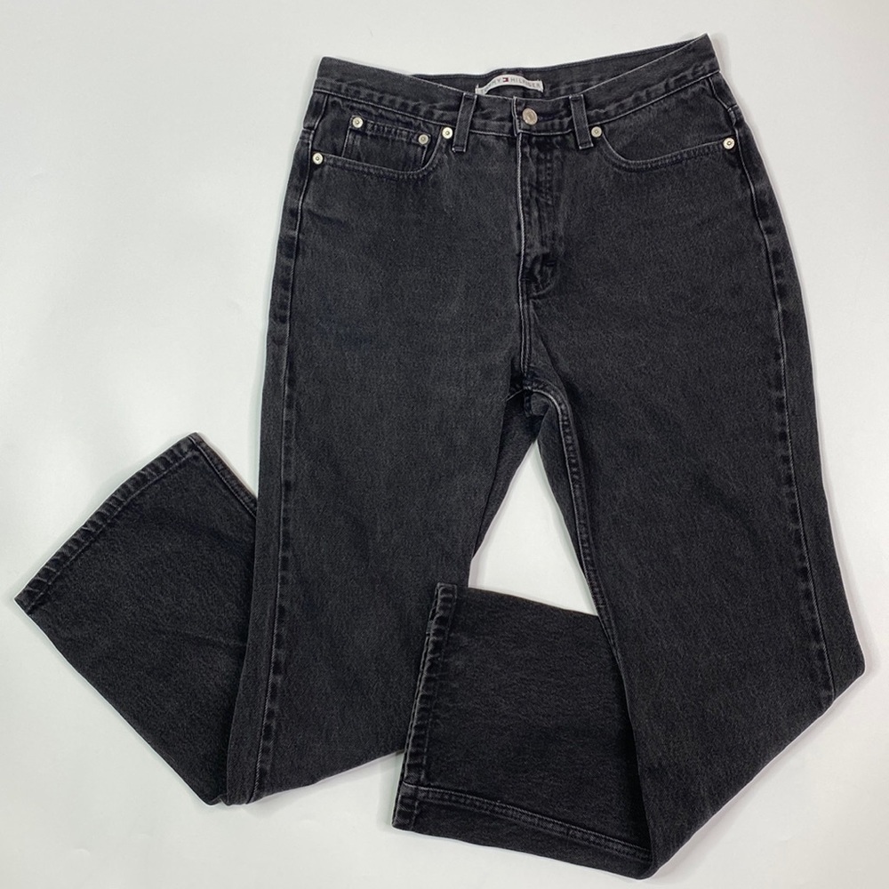 Vintage Tommy Hilfiger Black Bootcut Denim Jeans 30x30